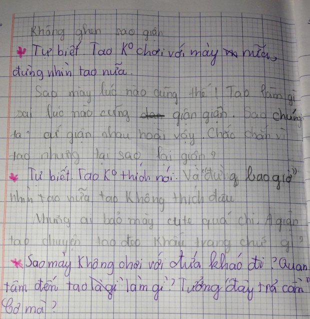 Những câu giận hờn kinh điển của phái nữ: 'Tự biết. Tao không thích nói', 'đừng nhìn tao nữa',...