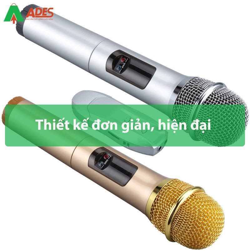 Mic Karaoke Khong Day Ket Noi Bluetooth Excelvan K18U thiet ke don gian hien dai